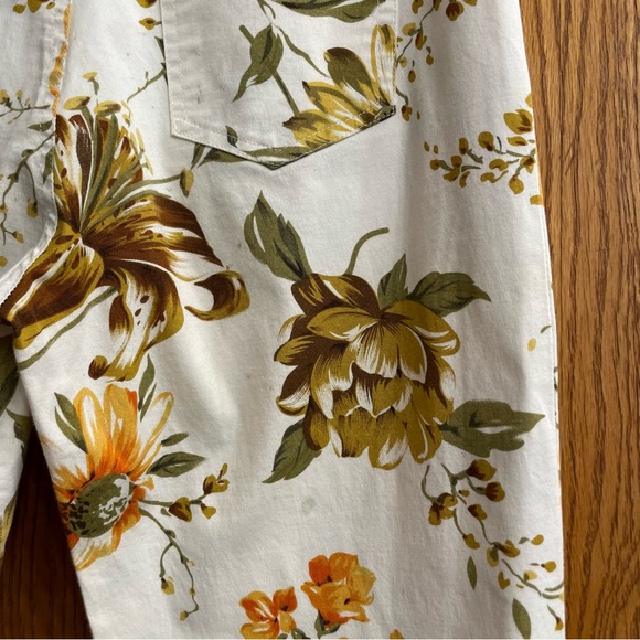 Cream with Multi Colour Floral Print Pant. Waist Size 27” - Picture 15 of 15